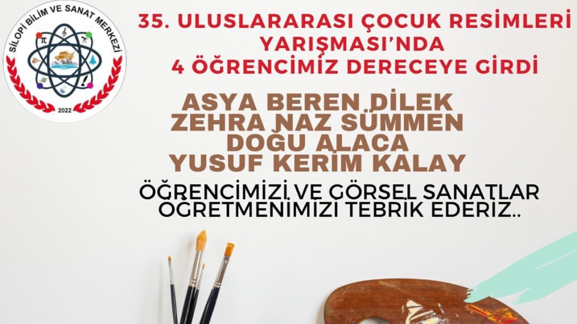 35. Uluslararası Çocuk Resim Yarışması’nda 4 Öğrencimizin Eseri Dereceye Girdi.